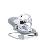 Chicco Hooplà Baby Bouncer Chair from Birth to 18kg, For Newborn or Baby, Rocker and Baby Seat, with Play Bar - Titanium, Titanium