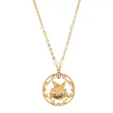 1928 Jewelry Gold Tone Pearl Peace Necklace 30", White