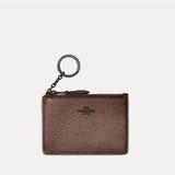 Metallic Id-window Leather Wallet