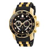 Invicta Men's Watches - Black Dial & Goldtone Pro Diver Chronograph Watch