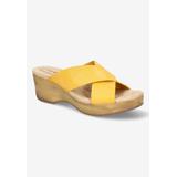 Wide Width Women's Ragan Sandals by Easy Street in Yellow (Size 7 1/2 W)