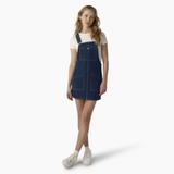 Dickies Women's Regular Fit Denim Bib Overall Dress - Stonewashed Indigo Blue Size S (FVR54)