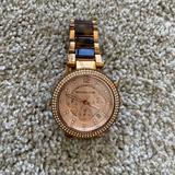 Michael Kors Accessories | Michael Kors Rose Gold Watch | Color: Brown/Cream | Size: Os
