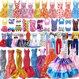 50 Pcs Fashion Barbies Doll Clothes Doll Accessories Lot Doll Houses Toys Gift BJD 1/6 Dress Clothes for Barbie Ken Blythe Doll