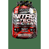 NitroTech Protein Powder Plus Muscle Builder 100% Whey Protein with Whey Isolate Cookies & Cream 40 Servings (4lbs)
