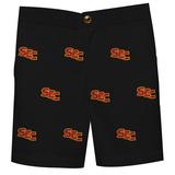 Youth Black Sacramento City College Panthers Team Logo Structured Shorts