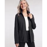 Women's Plus 4 Pocket Essential Knit Travel Jacket, Black XL