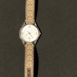 Coach Accessories | Ladies Coach Watch With Classic Signature Band & Face | Color: Brown/White | Size: 7 Inch Watch Band