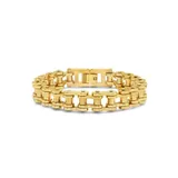 Sterling Forever Bolt Watch Band Chain Bracelet, Gold