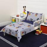 Disney Mickey Mouse True Original 4 Piece Toddler Bedding Set Polyester in Yellow | Wayfair 5673416