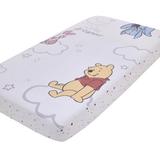 Disney Winnie the Pooh Blustery Day Little Dreamer Nursery Photo Op Fitted Crib Sheet Polyester in Gray/White, Size 28.0 W x 8.0 D in | Wayfair