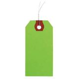 ZORO SELECT 4WKX9 2-3/8" x 4-3/4" Green Paper Wire Tag, Includes 12" Wire,