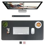 Desk Pad Protector SEVVA Desk Mat and Mouse Pad Large Gaming Mouse pad 31.5 x11.8 PU Leather Waterproof Non Slip Desktop Mat for Office and Game (Black )