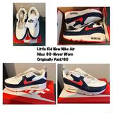 Nike Shoes | New Little Kids Nike Air Max 90 | Color: Blue/White | Size: 11b