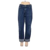 Citizens of Humanity Jeans - Low Rise Straight Leg Cropped: Blue Bottoms - Women's Size 27 - Dark Wash