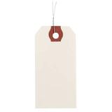 ZORO SELECT 4WKY4 2-3/8" x 4-3/4" White Paper Wire Tag, Includes 12" Wire,