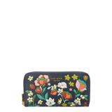Morgan Floral Embossed Saffiano Leather Wallet