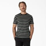 Dickies Men's Skateboarding Striped T-Shirt - Black/lincoln Green Stripe Size S (WS069)
