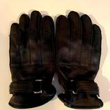 Coach Accessories | Coach Leather Winter Gloves | Color: Black | Size: Large