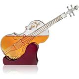 Glass Violin Decanter Mahogany Base - The Wine Savant 1000 ML Glass Decanter For Whiskey Scotch Spirits Wine Or Vodka For Music Lovers.