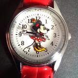 Disney Accessories | Disney Minnie Mouse Watch - New Old Stock | Color: Red/White | Size: Osbb