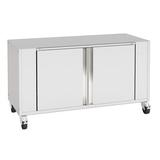 Rotisol USA 1400.4SR 45 1/8"W Base Cabinet w/ (2) Doors for FlamBoyant 1400-4, Stainless Steel, Silver