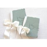 Sage Green & Ivory Letterpress Vow Booklets | Wedding Books Renewal Books
