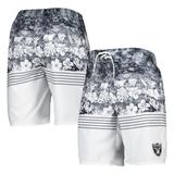 Men's G-III Sports by Carl Banks Black/White Las Vegas Raiders Ocean Tide Swim Trunks