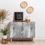 East Urban Home Georgiana Paraschiv In Blue Sunset 2 Door Credenza Cabinet Wood in Black/Brown/Pink, Size 30.0 H x 35.5 W x 17.5 D in | Wayfair