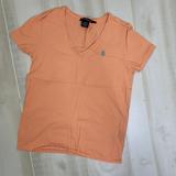 Ralph Lauren Tops | 5$25 Ralph Lauren Sport Womens Shirt Large Short Sleeve V Neck Orange T-Shirt | Color: Orange | Size: L