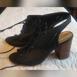 Jessica Simpson Shoes | Jessica Simpson Lace Up Block Heel Booties | Color: Black | Size: 11