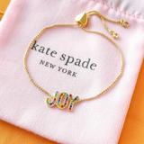 Kate Spade Jewelry | Authentic Kate Spade Rainbow Joy Gold Multicolor Crystal Adjustable Bracelet | Color: Gold | Size: Os