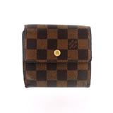 Louis Vuitton Bags | Authentic Louis Vuitton Damier Canvas Leather Trifold Compact Clutch Wallet | Color: Brown | Size: Os