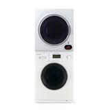 Equator Advanced Appliances Equator Compact Stackable 824 Washer and ED 852 Compact Short Dryer Set, White