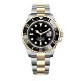 mens watch 43mm ceramic bezel 43mm two tone gold sea stainless steel with glide lock solid clasp automatic men watches male wristwatches