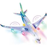 Top Race A380 Airplane Toys for 3 4 5 6 Years Old and Up | Plane Toy Model with Lights and Music Bump and Go Airplane Toy for Boys and Girls
