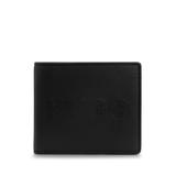 Leather Billfold Wallet With Raised Logo And Coin Pocket