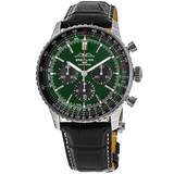 Breitling Navitimer B01 Chronograph 46 Green Dial Leather Strap Men's Watch AB0137241L1P1 AB0137241L1P1
