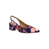 Wide Width Women's Shayanne Slingback Pump by J. Renee in Purple Blue White (Size 11 W)