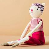 Anthropologie Toys | Anthropologie Cat Sock Toy Stuffed Animal For 3+ Years Kids 15l X 4w | Color: Cream/Pink | Size: Osbb