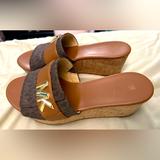Michael Kors Shoes | Michael Kors Jilly Platform Slide | Color: Brown | Size: 7