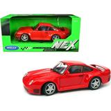 Porsche 959 Red with Silver Wheels NEX Models 1/24 Diecast Model Car by Welly