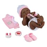 My Sweet Love Baby s First Day 10 Pieces African American Doll Pink Playset Featuring Realistic 15 Newborn Doll Perfect for Children 2+