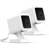 2 Pack Wyze Cam v3 with Color Night Vision Wired 1080p HD Indoor/Outdoor Security Camera 2-Way Audio