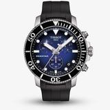 Tissot Mens T-Sport Seastar 1000 Chronograph Blue Dial Black Rubber Strap Watch T120.417.17.041.00