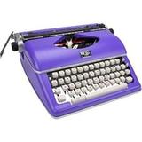 Royal Classic Manual Metal Typewriter Machine with Storage Case Purple