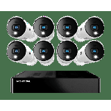 Night Owl Security Camera System CCTV 8 Channel Bluetooth DVR with 1TB Hard Drive 8 Wired 1080p HD Spotlight Surveillance Bullet Cameras Audio Enabled Indoor Outdoor Cameras with Night Vision