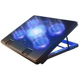 Kootek Laptop Cooling Pad 12 -17 Cooler Pad Chill Mat 5 Quiet Fans LED Lights and 2 USB 2.0 Ports Adjustable Mounts Laptop Stand Height Angle Blue