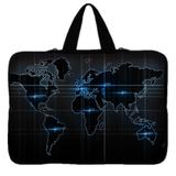 World Map Laptop Bag Soft Zipper Sleeve Case For Macbook Pro Air Neoprene Computer Bag 7.9" 10.1" 11.6" 13.3" 14'' 15.6" 17.3