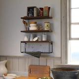 Ebern Designs Adoxa Solid Wood Wall Mounted Bathroom Shelves Solid Wood in Brown, Size 16.5 W x 6.0 D in | Wayfair A7BE4BEB0153434C9943AB82418472CD